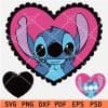 Stitch Inside Heart Symbol Layered SVG