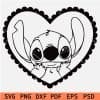 Stitch Inside Heart Symbol Sketch SVG