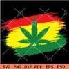 Marijuana Leaf Flag SVG