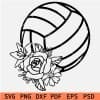 Floral Volleyball Ball SVG