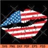 Patriotic Lips SVG