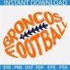 Broncos Football Ball SVG
