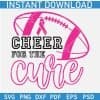 Cheer for the Cure Football Ball SVG