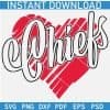 Chiefs Sports Scribble Heart Symbol SVG