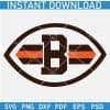 Cleveland Browns Letter B inside Football Ball SVG