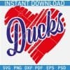 Ducks Sports Scribble Heart Symbol SVG