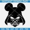 Darth Vader with Mickey Ears SVG