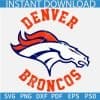 Denver Broncos Head and Name Logo SVG