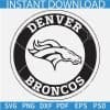 Black Denver Broncos Official Logo SVG