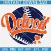 Detroit Baseball Ball svg
