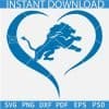 Detroit Lion heart symbol SVG