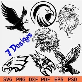 Eagle Head Bundle SVG, Eagle Bundle SVG, American Bird Bundle SVG