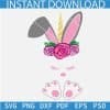 Floral Easter Unicorn SVG