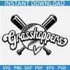 Grasshoppers Baseball sticks and ball SVG