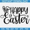 Happy Easter Bunny Ears SVG