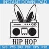Vintage Radio Hip Hop with Bunny Ears SVG
