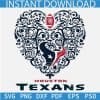 Houston Texans Floral Heart Symbol SVG