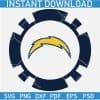 Los Angeles Chargers in a circle SVG