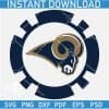 Los Angeles Rams Head in Circle SVG