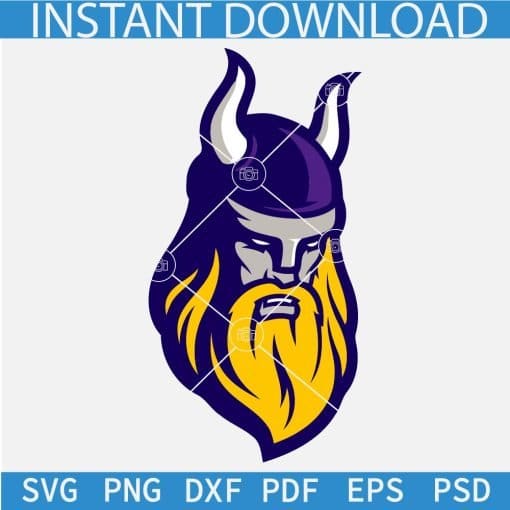 Minnesota Vikings Logo Beard SVG