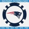 New England Patriots Logo inside Circle frame SVG