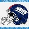 New York Giants Football Team Helmet SVG