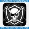 Team Oakland Raiders Skull with Sunglasses SVG