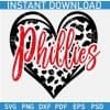 Phillies Through Leopard Prints Heart Symbol SVG,