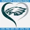Philadelphia Eagles Logo inside Heart Symbol SVG