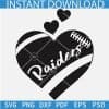 Raiders Heart Symbol Football SVG