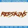 Redskins Distressed Name SVG
