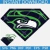 Seahawks Logo Inside Superhero Logo SVG