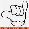 Mickey Shaka Hand Sign SVG