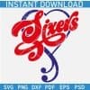Sixers Sports Heart Symbol Wavy SVG
