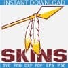 Red Skins Arrow With Feathers SVG