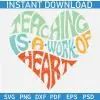 Teacher is a work of Heart Heart Symbol SVG