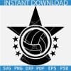 Volleyball ball inside stars SVG