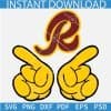 Washington redskins R Index Fingers SVG