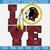 Washington redskins logo Love svg