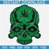 Weed Skull SVG