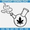 Cannabis Bong with Smoke SVG