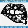 Weed Lips smoking Marijuana SVG