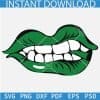 Lips smoking Weed Leaf SVG