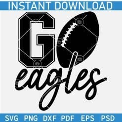 Go Eagles Football Ball SVG