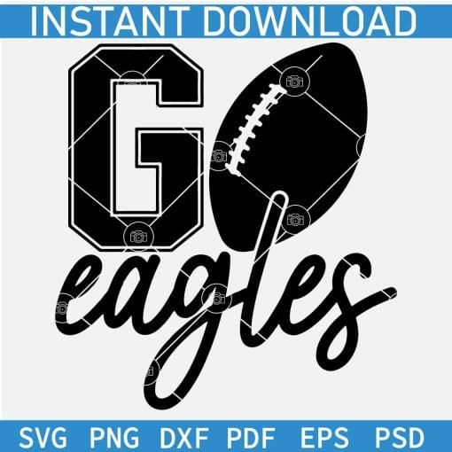 Go Eagles Football Ball SVG