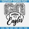 Leopard Prints Go Eagles Football Ball SVG