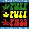 Puff Puff Pass Weed Leaf SVG