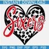 Sixers Through Leopard Prints Heart Symbol SVG