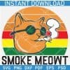 smoke meowt Cat with sunglasses Smoking Weed SVG