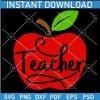 Teacher Name Inside Apple SVG